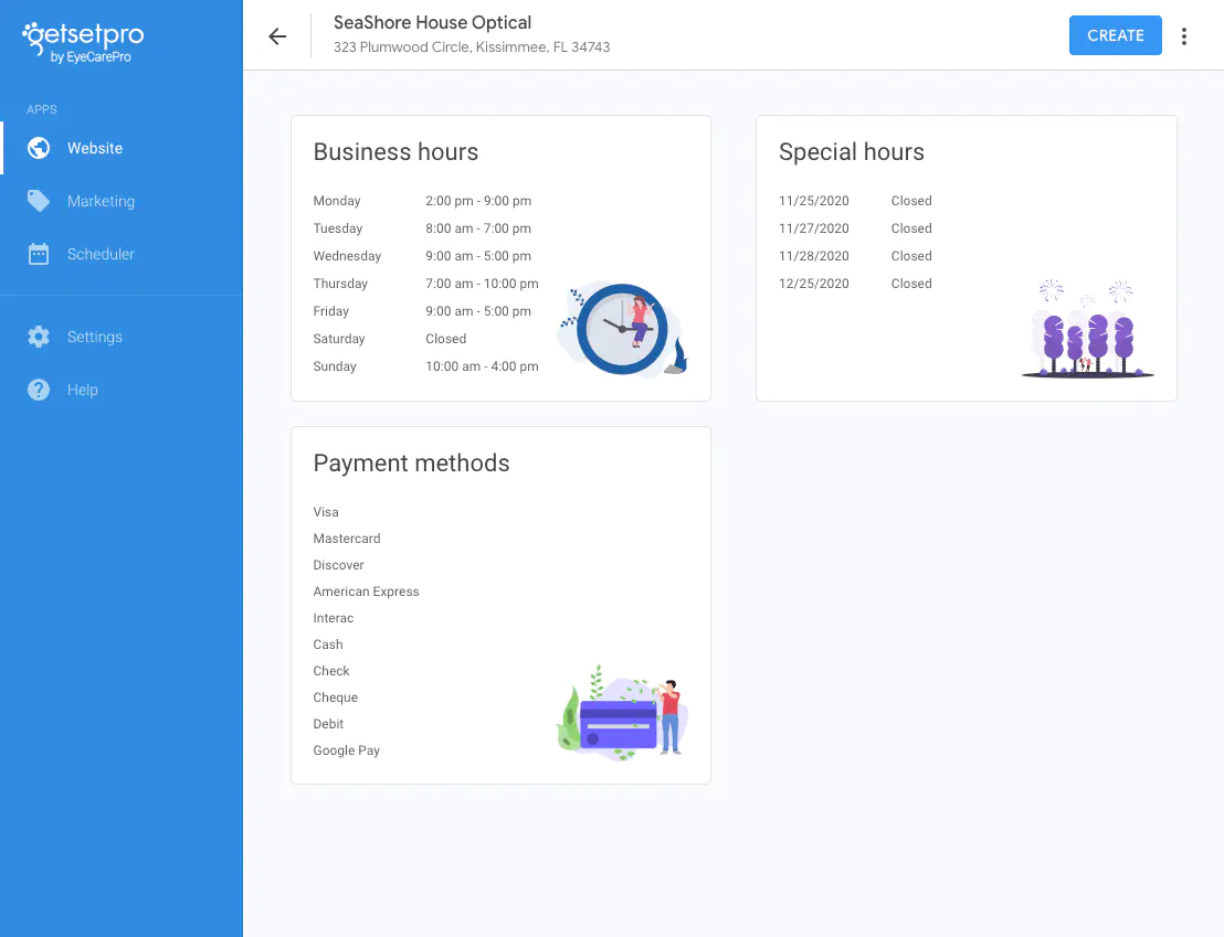 Manage locations (desktop)